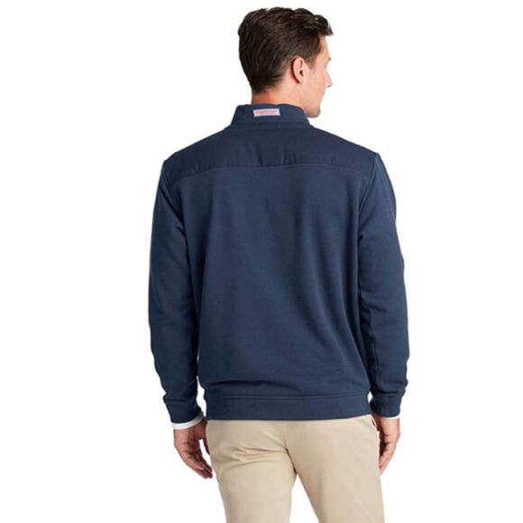 NWT* Vineyard Vines Collegiate 1/4 Zip Shep Shirt in Navy - Men's Small - Picture 2 of 10